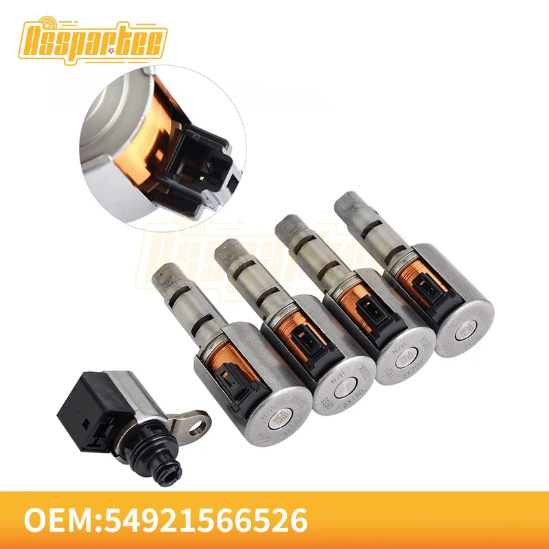 

5PCS JF015E Transmission Solenoid Kit for Nissan Sunny Tiida Sylphy CVT Transmission 2012-ON Aluminium Alloy RE0F11 ﻿