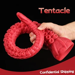 Cthulhu Tentacle Dildo Color Silicone Sex Toys Realistic Octopus Fake Penis Adult Fantasy Anal Plug Holder Masturbation Massage