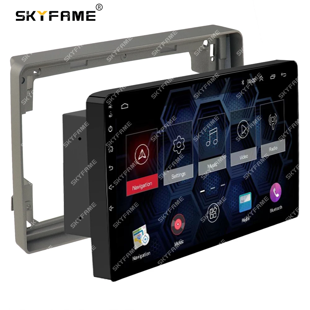 SKYFAcloser-Adaptateur Fascia de cadre de voiture, Radio Android, Kit de panneau de montage audio de tableau de bord pour Geely Emgrand EC7 EC715 EC718, montres
