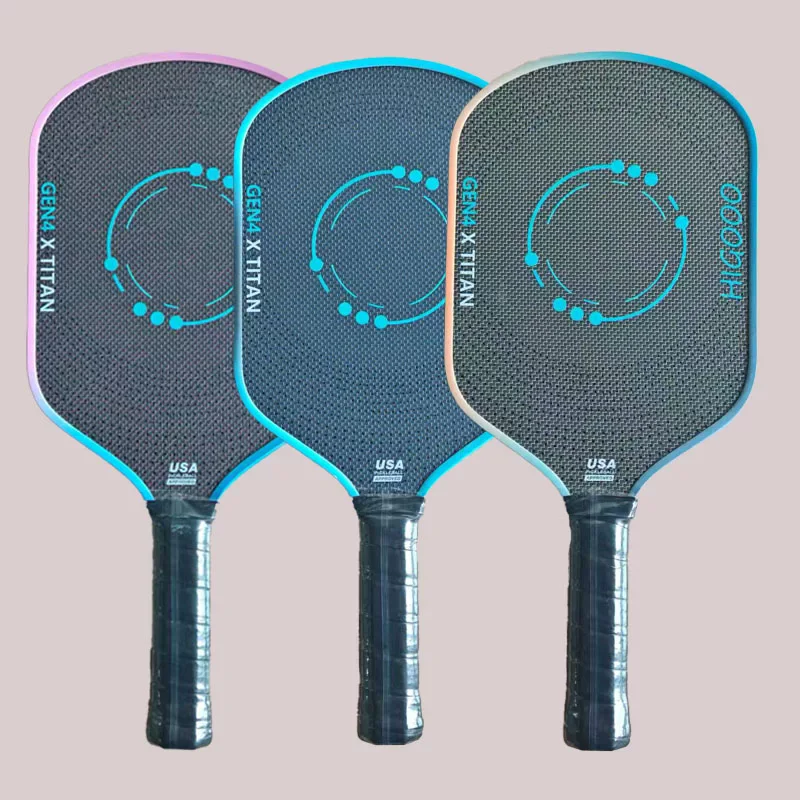 Higooo titanium wire woven rough surface gen4TFP Pickleball core technology thermoforming Carbon racket gradient change USAPA