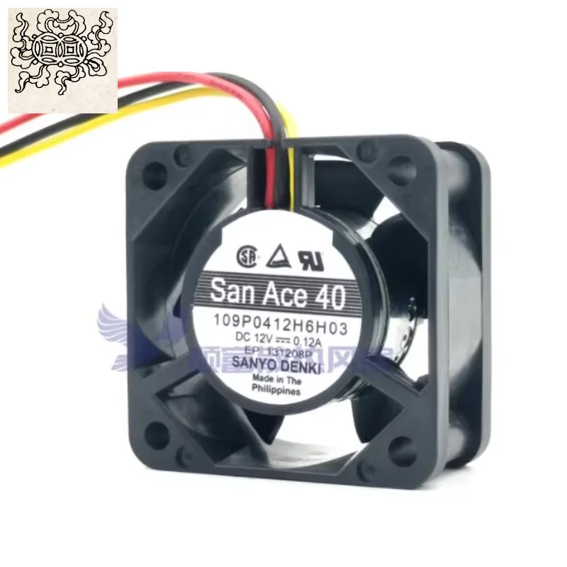 

Ltsf For SANYO DENKI 109P0412H6H03 DC 12V 0.12A 40x40x20mm 3-Wire Server Cooling Fan