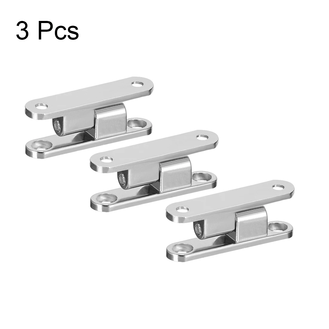 Picture 5: Uxcell 3Pcs Cupboard Zinc Alloy 90 Degree Detachable Door Hinge Silver Tone