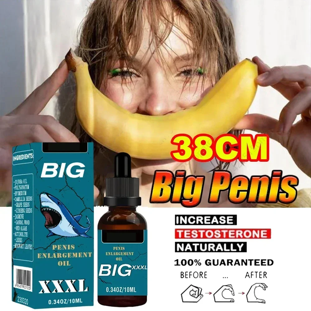 Minyak pembesar penebal Penis, minyak pembesar, Penis besar untuk pria, produk ereksi Penis, perawatan Perbesar XXXL