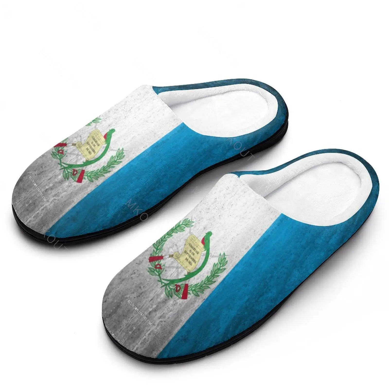 Winter Warm Slippers Guatemala Flag (11) Men Women Cotton Slides Non-Slip Couple Household  Flat Loafer Flip-flopuomo Shoes