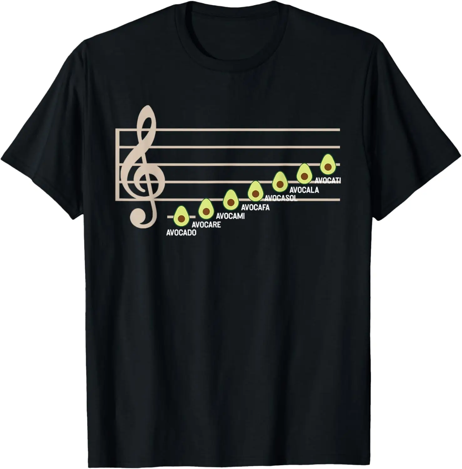 

Do Re Mi Fa Sol La Ti Do Music Notes Musician Avocado Lover T-Shirt