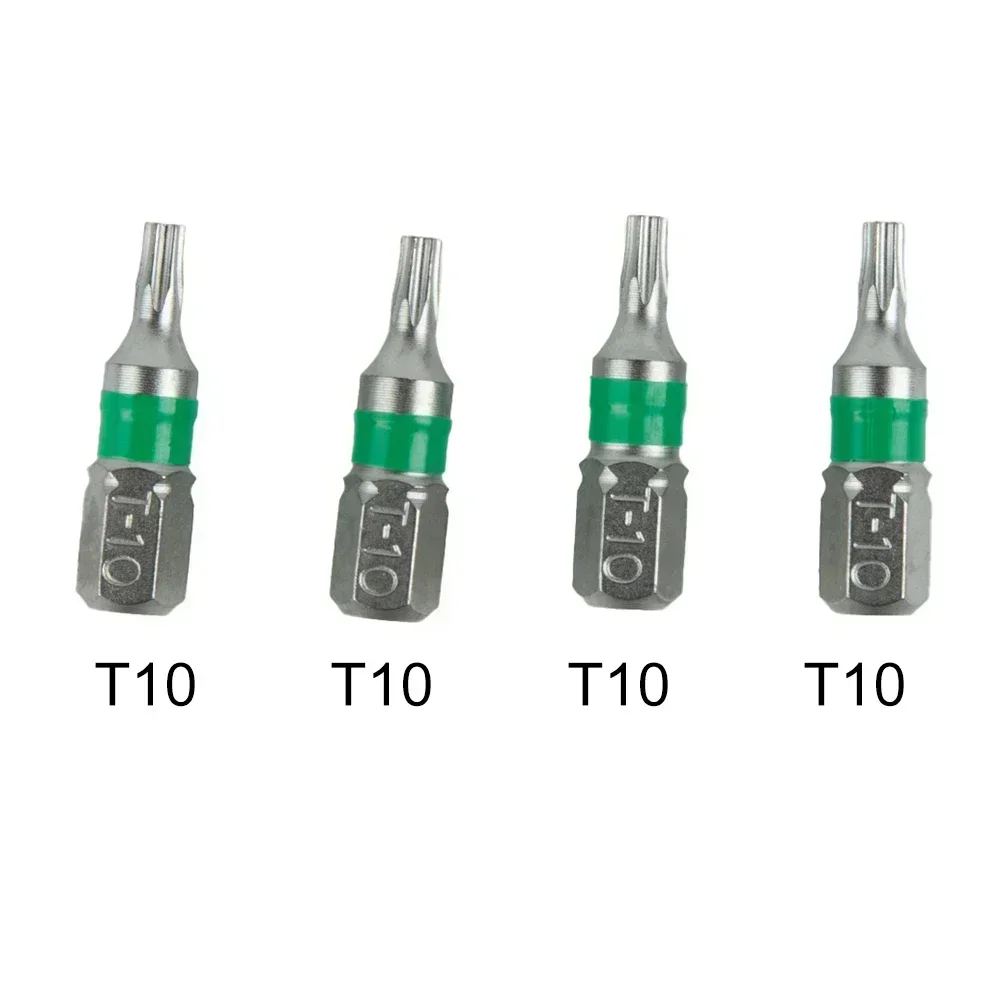 4Pcs 25mm T6-T40 Magnetic Torx Screwdriver Bits Set Electric Screwdriver Head T6,T8,T9, T10,T15,T20,T25,T27, T30,T35,T40