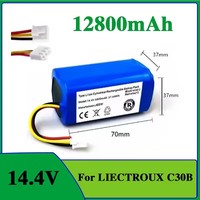 14.4V/14.8V NEW High Capacity Original Battery for LIECTROUX C30B Robot Vacuum Cleaner, 12800mAh, Lithium Cell, 1pc/pack