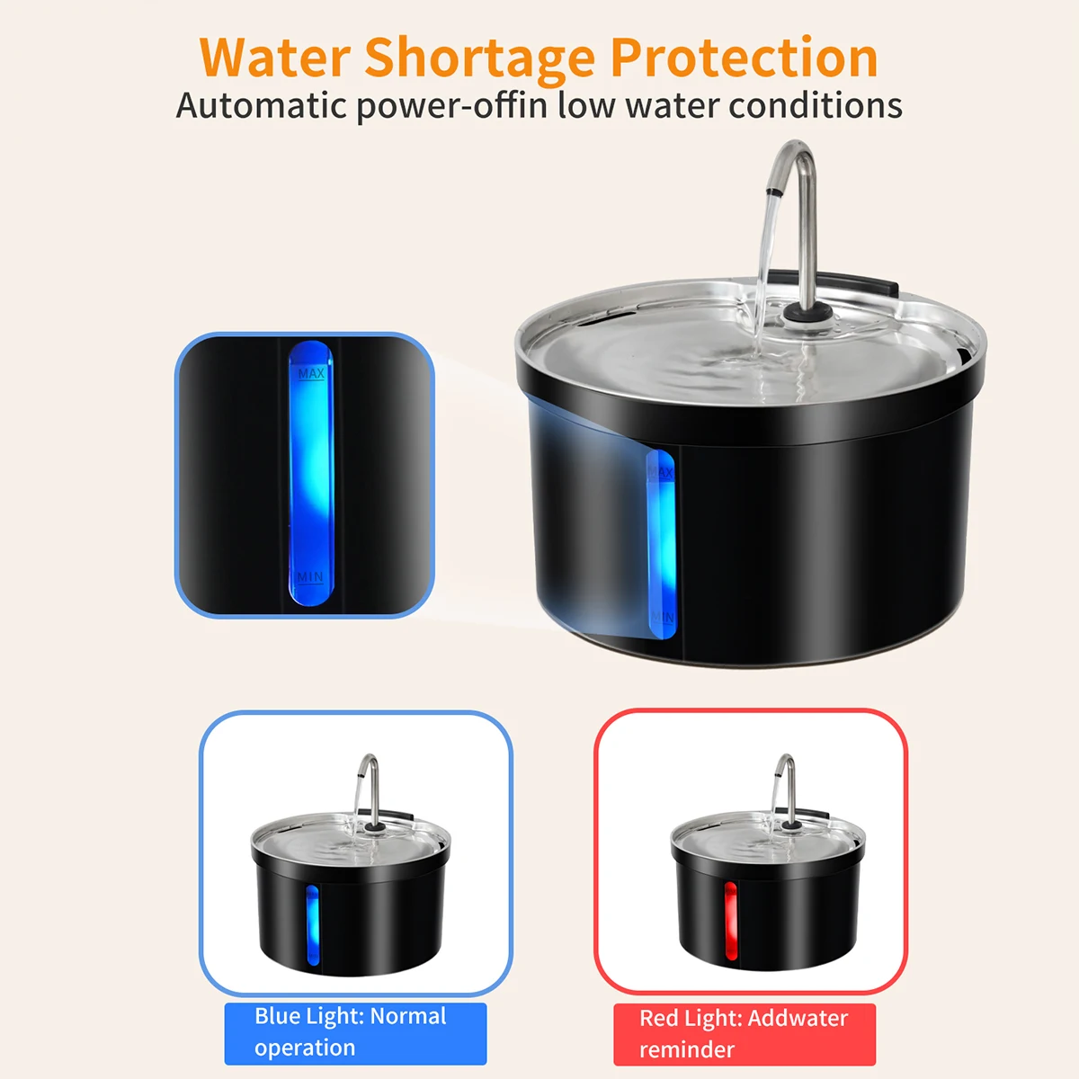 3L Cats Automatic Water Fountain With Transparent Window Ultra Silent Cat Drinking Water Fountain Mute Pet Dog Water Feeder