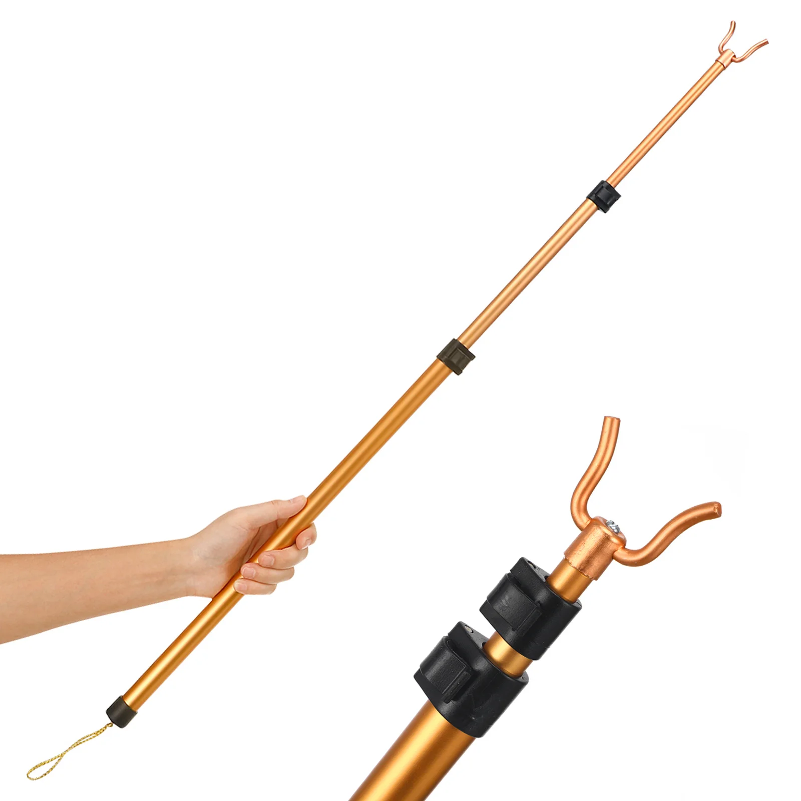 

Retractable Clothes Pole Telescopic Clothing Pole Sturdy Household Clothes Rod Easy Adjustment Design Home Supplies