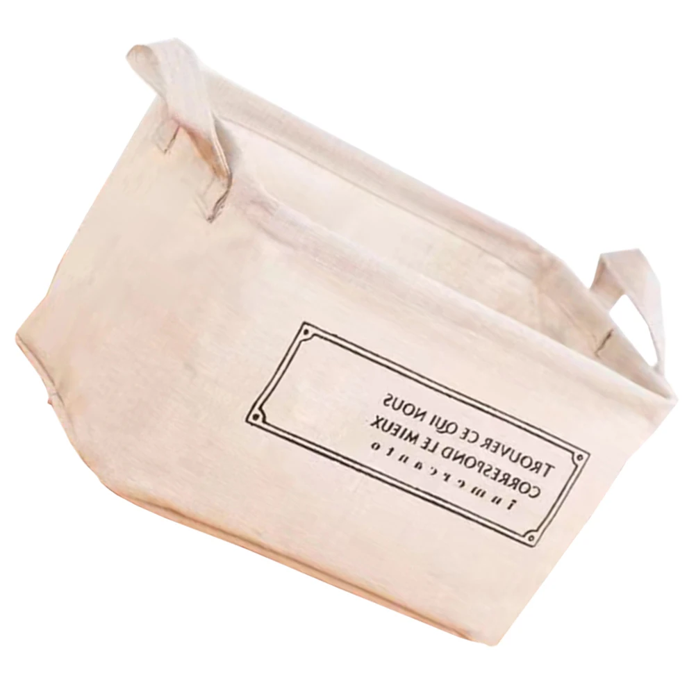 

Portable Storage Basket Large Capacity Cotton Linen ganizer Foldable Household Kitchen Accessories Container Home Decor