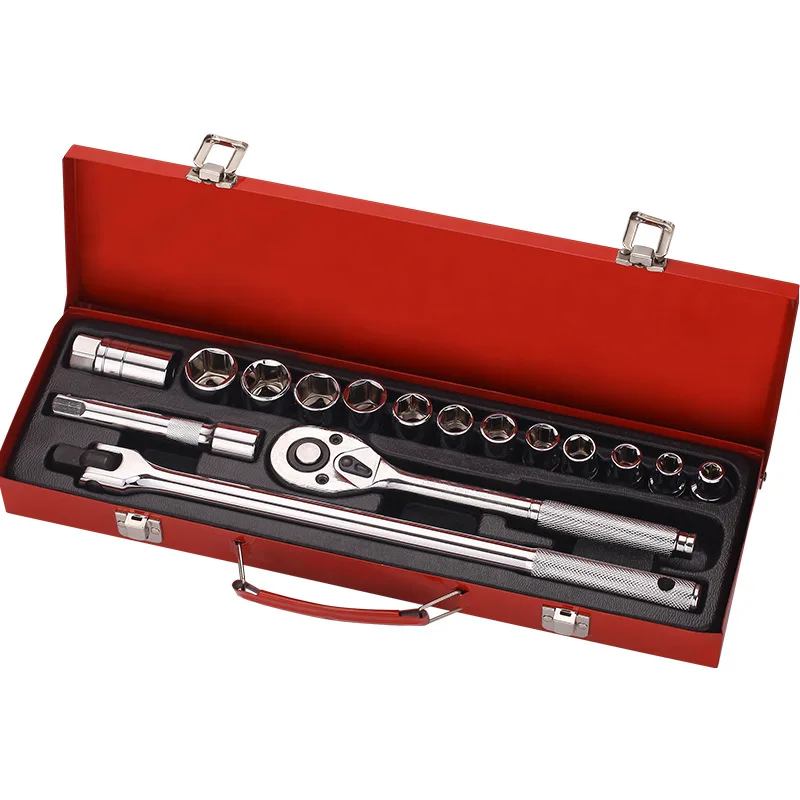

Suitable for factory direct sales of 16-piece set of tools blue belt, with iron box and F rod