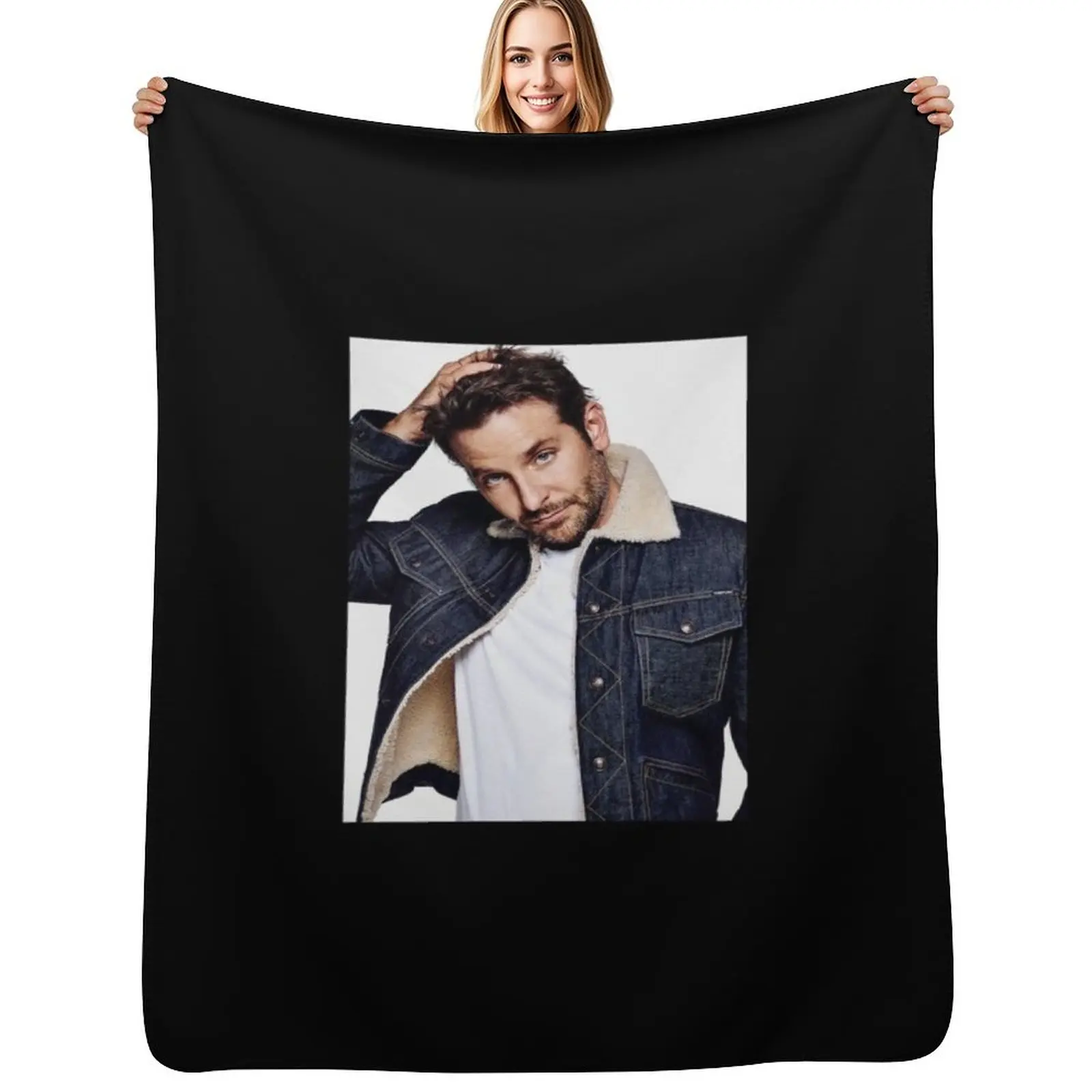 

Bradley Cooper Sticke Throw Blanket Thin sofa bed Vintage for winter Blankets
