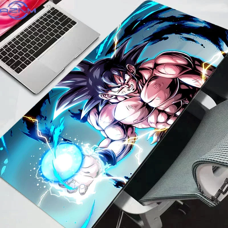 Anime Warrior Blue Lightning Explosion Art Mouse Pad, Rubber Non-Slip Base, Smooth Surface for Gaming Desktop Keyboard Office Us