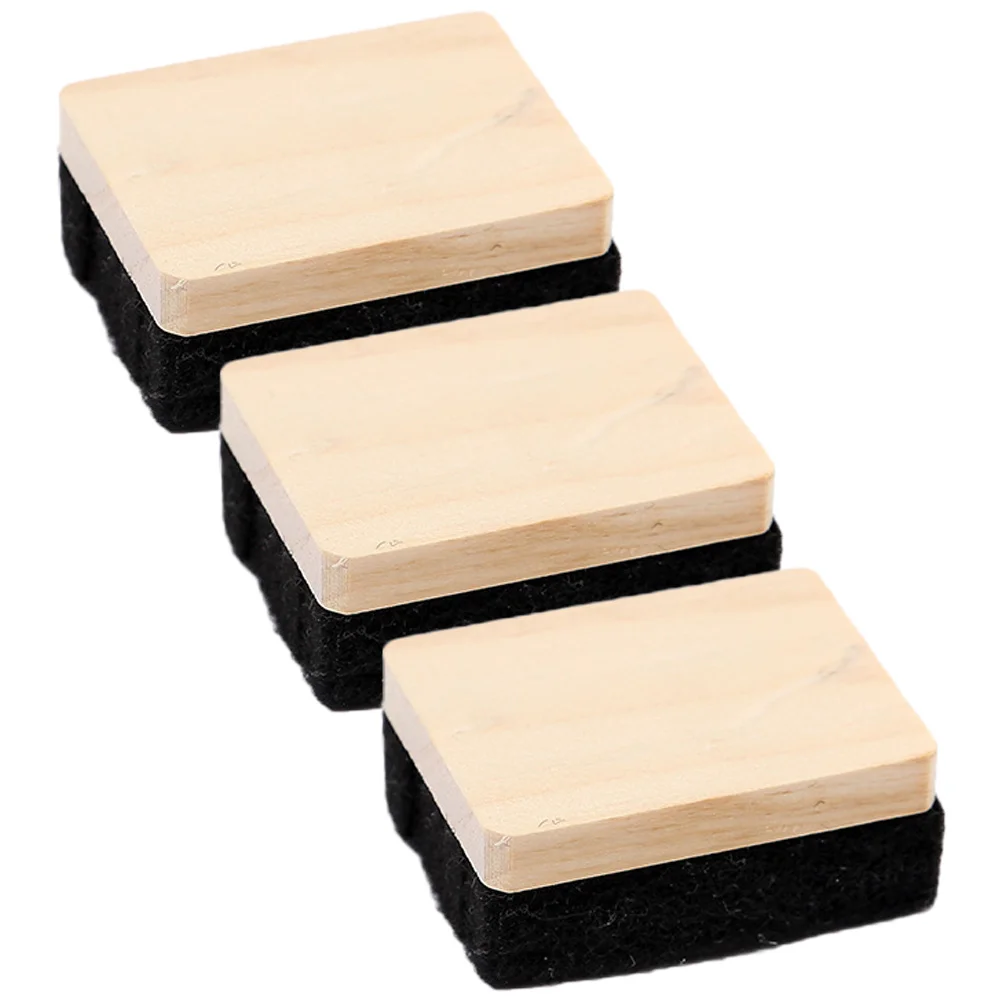 

3 Pcs Chalk Eraser for Chalkboard Dry Erasers Blackboard Office Classroom Blackboards Wooden