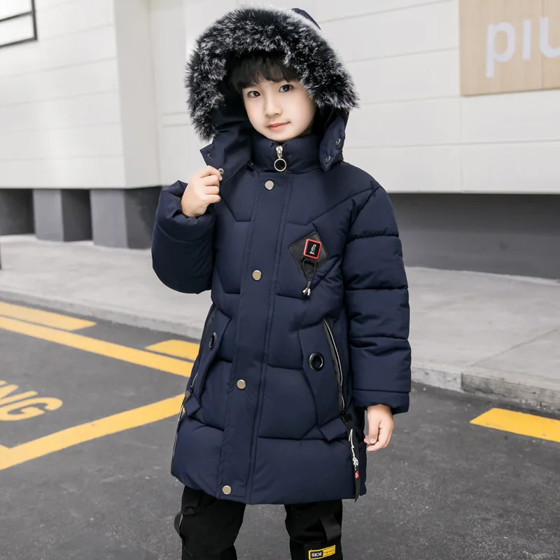 2023 bambini abbigliamento caldo bambino del bambino vestiti teenager giù cotone imbottito giacche invernali cappotto con cappuccio addensare tuta