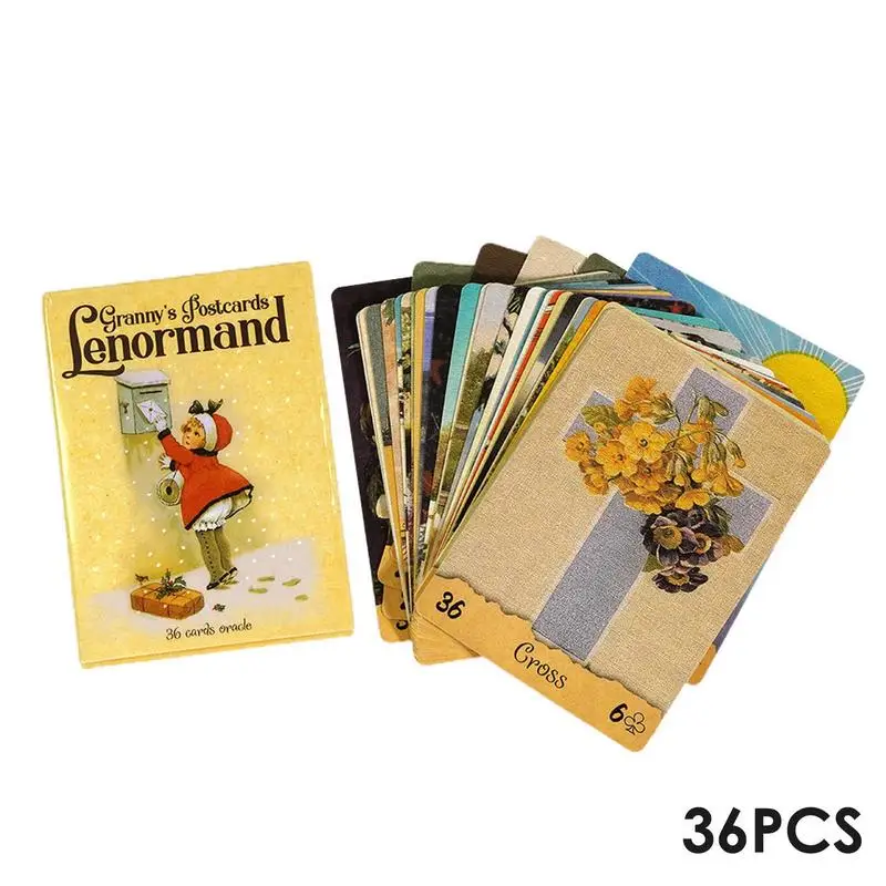 36 Tarot Cards For Beginners Granny's Fate Divination Lenormand Oracle Deck Mysterious Postcards English Spirit Board Game