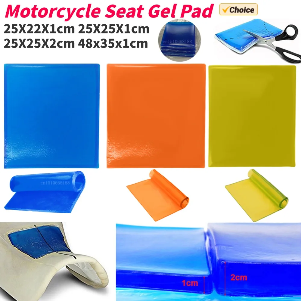 

Motorcycle Seat Gel Pad Seat Cushion Shock Absorption Mats Reduce Fatigue Comfortable Soft Cushion Cool DIY Pad Motorbike Seat