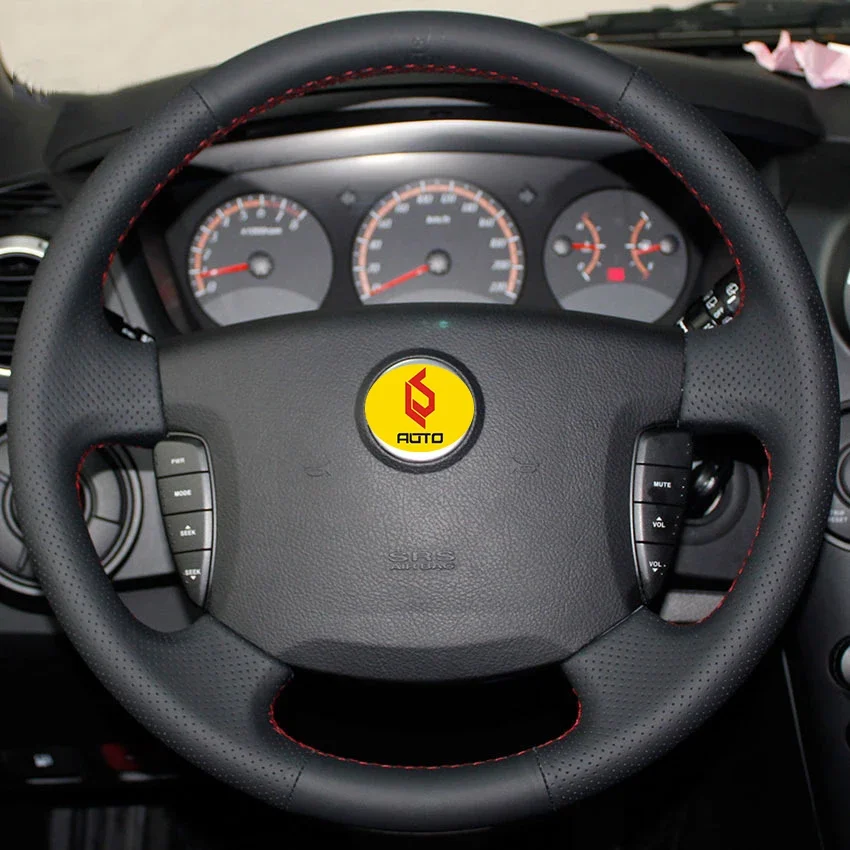 Braid on the Steering Wheel Cover for Ssangyong Actyon Kyron Tampa do volante do carro steering wheel case for Ssangyo