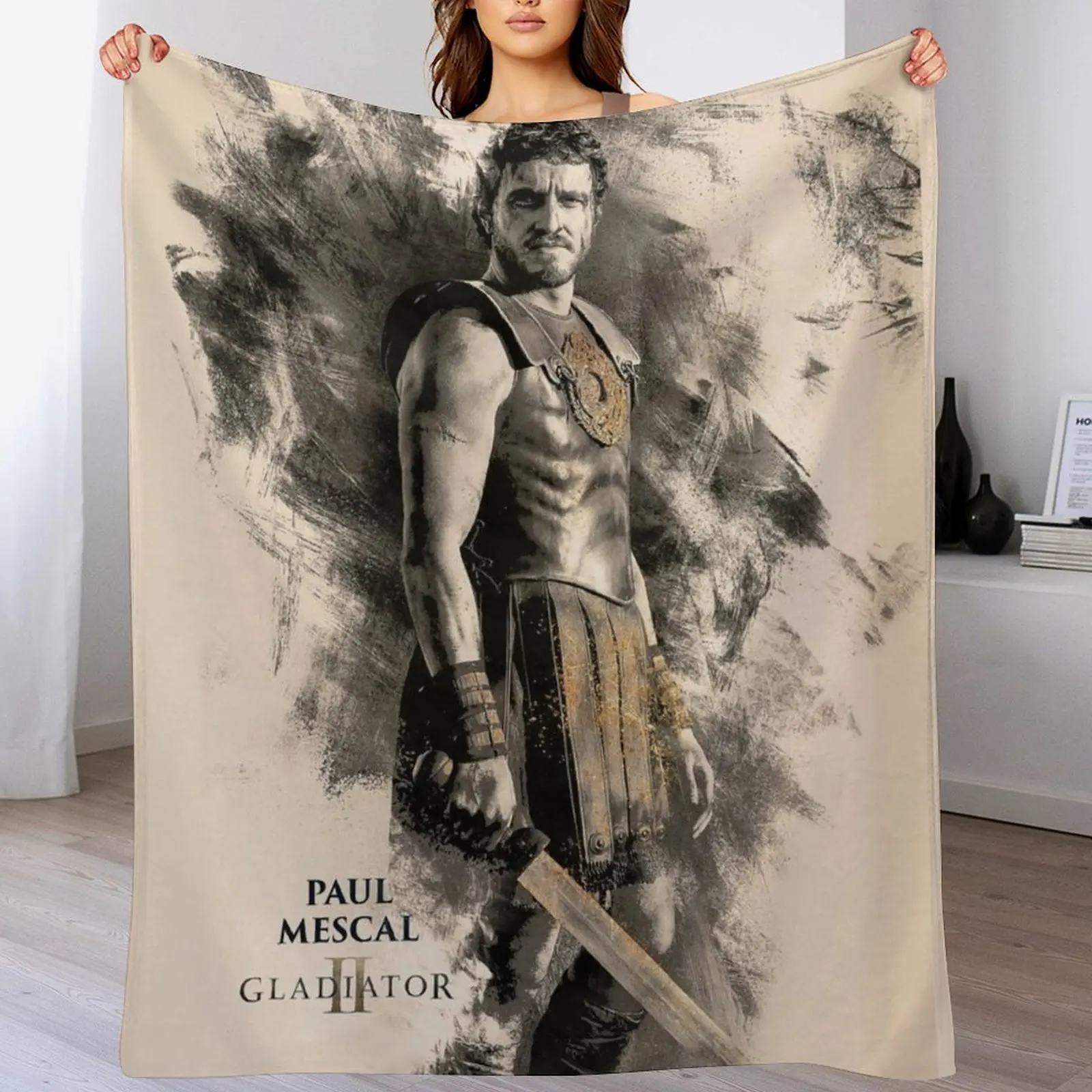 

Paul Mescal Gladiator 2 Throw Blanket Stylish Couch Blanket for Home Living Room