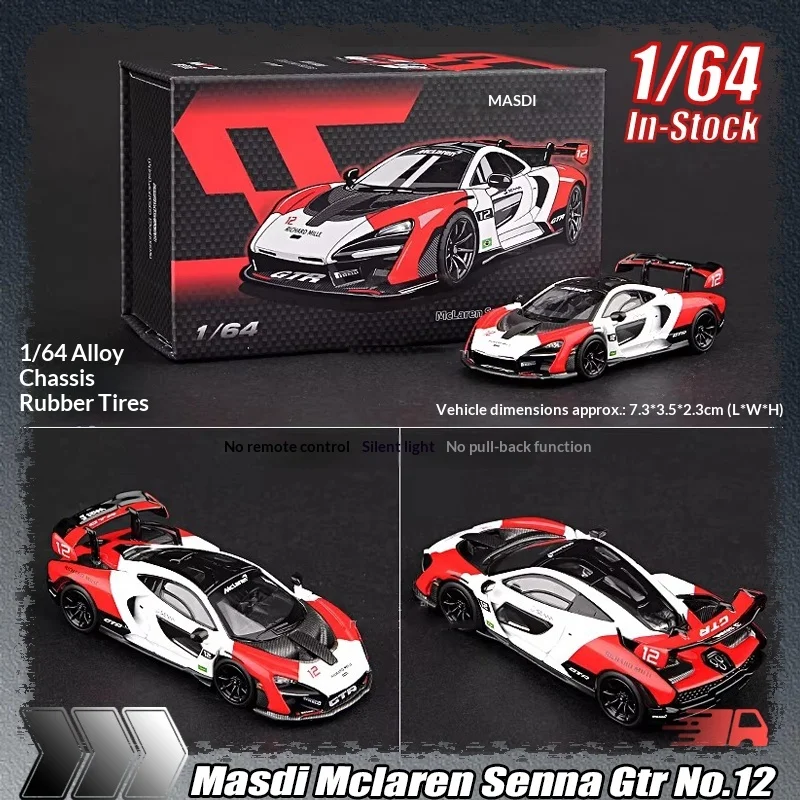 新しいマスディ-1-64-マクラーレン-セナ-gtr-765-合金ミニチュアダイキャストスーパーカーモデル-カスタマイズされた子供向けおもちゃコレクションオーナメント
