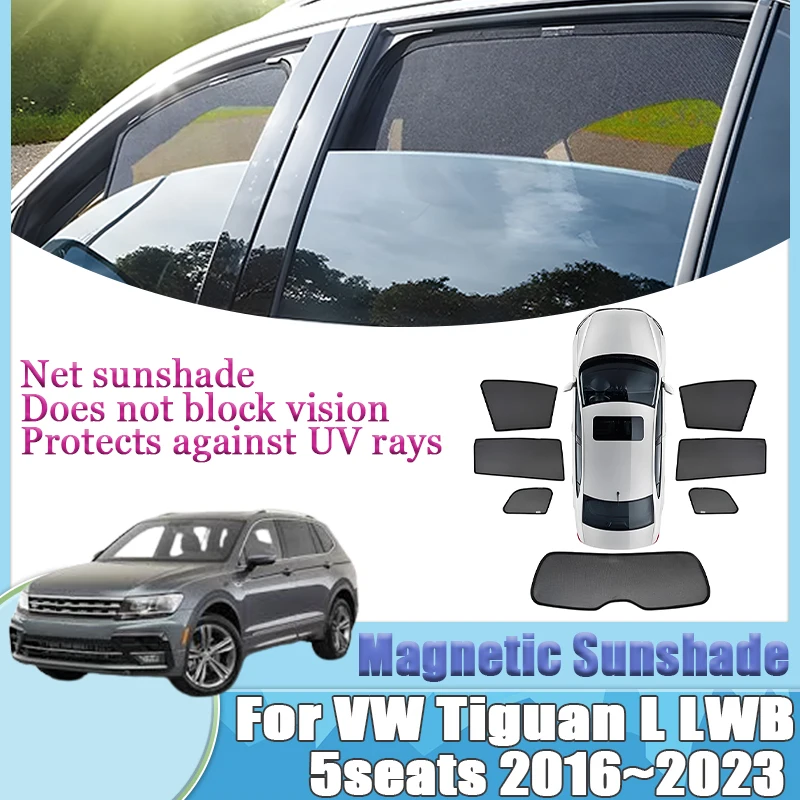 

Magnetic Sunshade For Volkswagen VW Tiguan Allspace L LWB 5seats 2016-2023 Mesh Sunshade Cover Visors Windshield Car Accessories