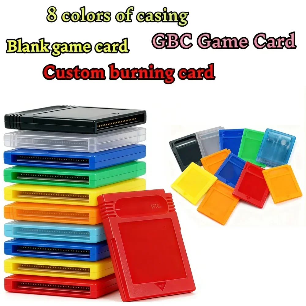 GBC Game Card Blank No Content Game Card Custom Burning Game Content No Manual No Battery Multicolored Shell
