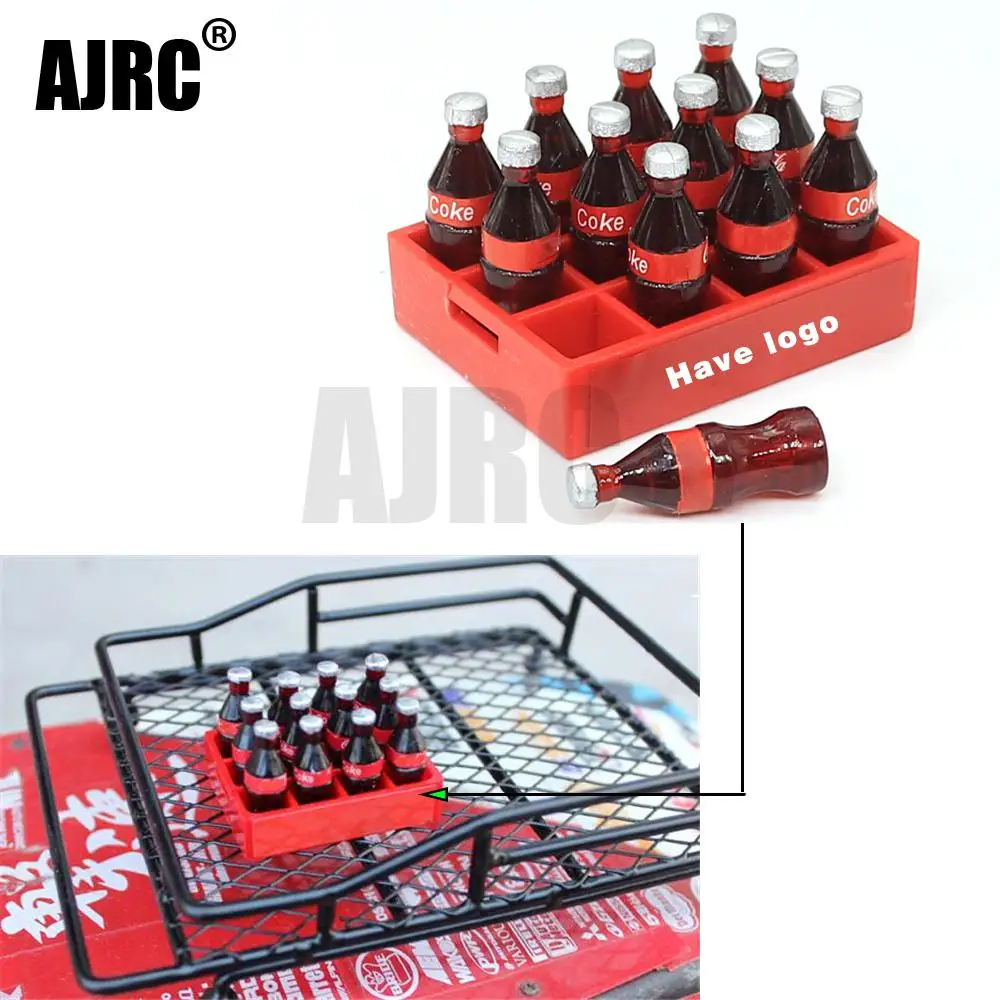 Ajrc 1/10 Rc Crawler Car Decoration Mood Pieces simulazione bottiglia di coca cola per Traxxas Trx4 Scx10 90046 90047 Axial D90 D100 Rgt