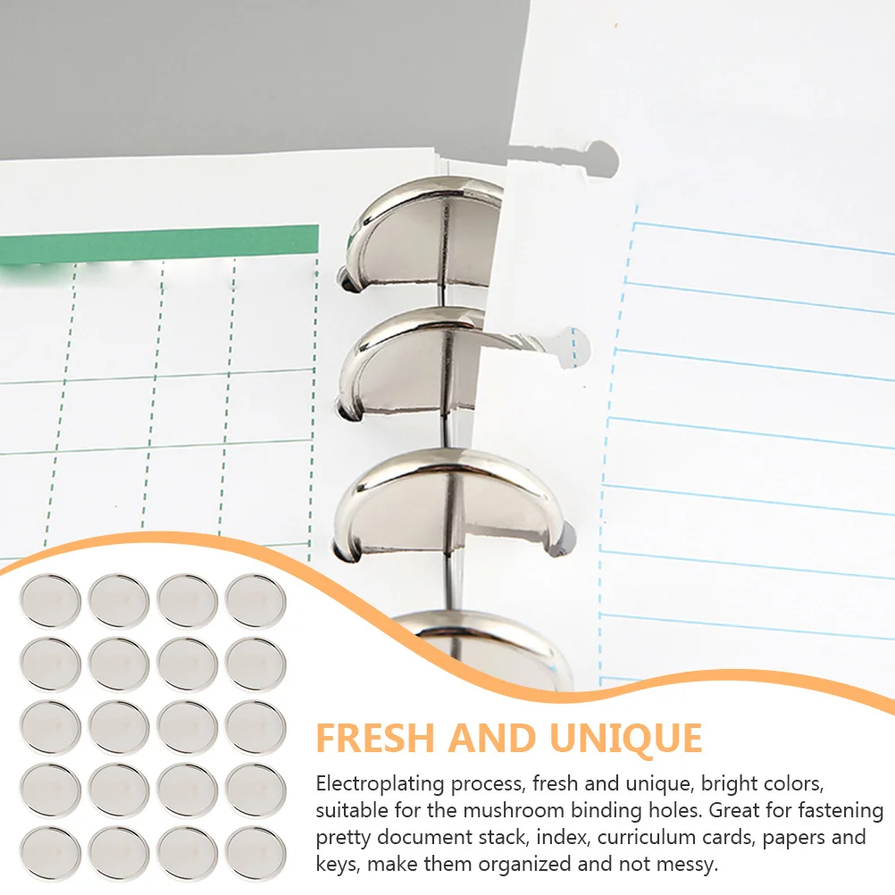 

20pcs ABS Mushroom Hole Book Binding Discs Discbound Rings DIY Planner Fix Buckles Notebook Binder Clips Binding Ring Supplies