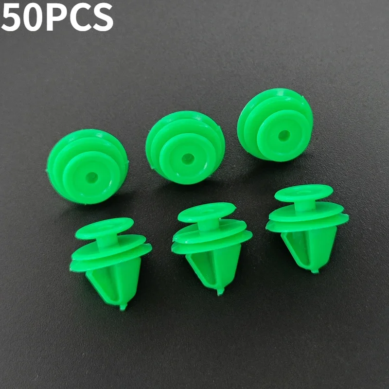 50Pcs Car Door Trim Fixed Fastener Clips For Mercedes Benz Peugeot 207 307 206 Nylon Decorative Clip Green Automobile Interior