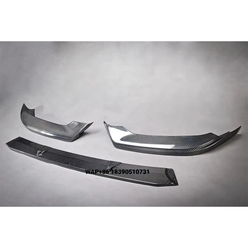 

A5 S5 B9(2017-2019) Sportback/Coupe Real Wet Carbon Fiber Front Lip Spoiler for S5 B9 Bumper Stick-On Front Lip 3PC Style