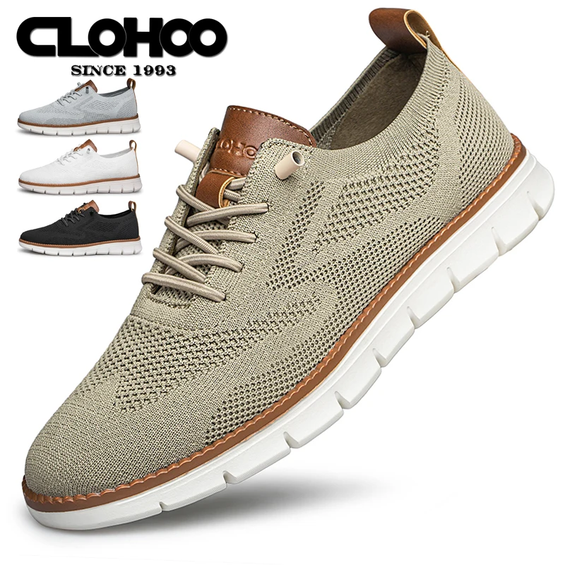 CLOHOO Brand Exclusive Breathable Mesh Athletic Casual Men\'s Shoes Comfortable Soft Sole Hiking Shoes