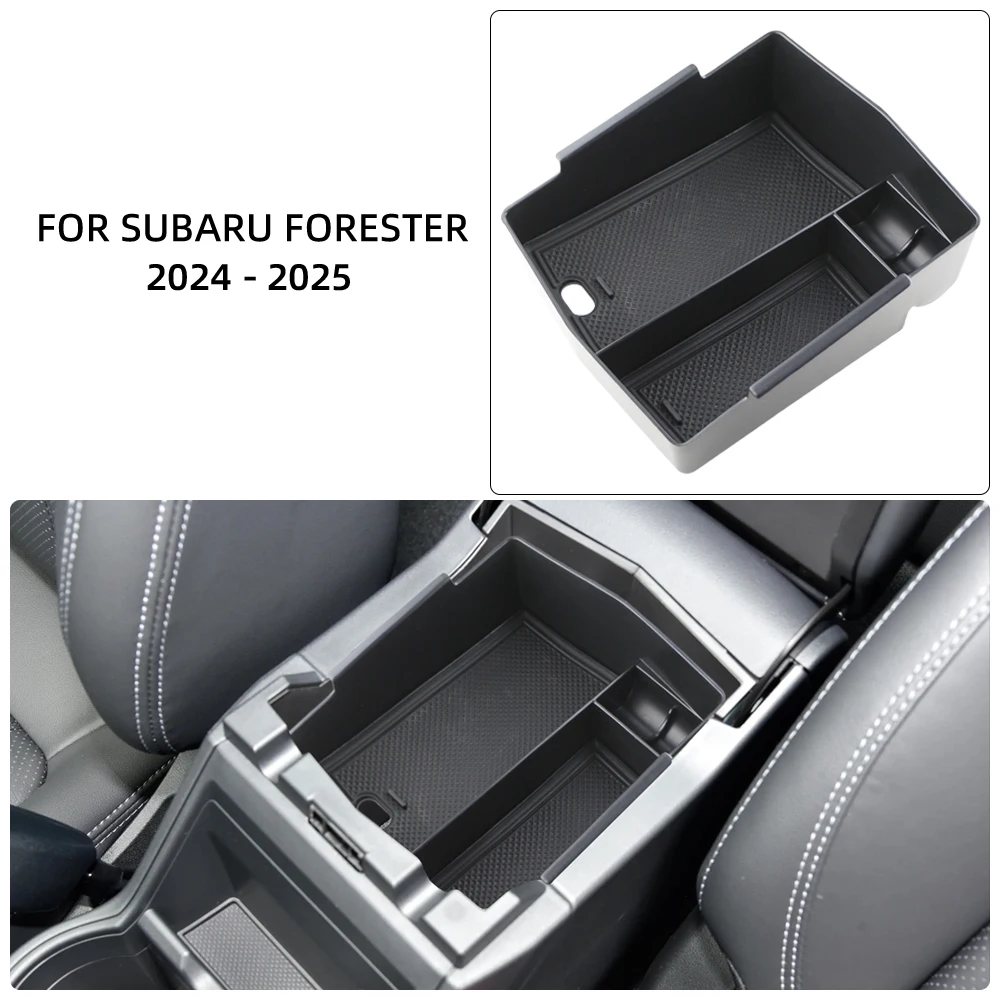For Subaru Forester 2024 2025 Organizer Armrest Box Storage Tray Plate Center Console Holder Container Interior Accessories