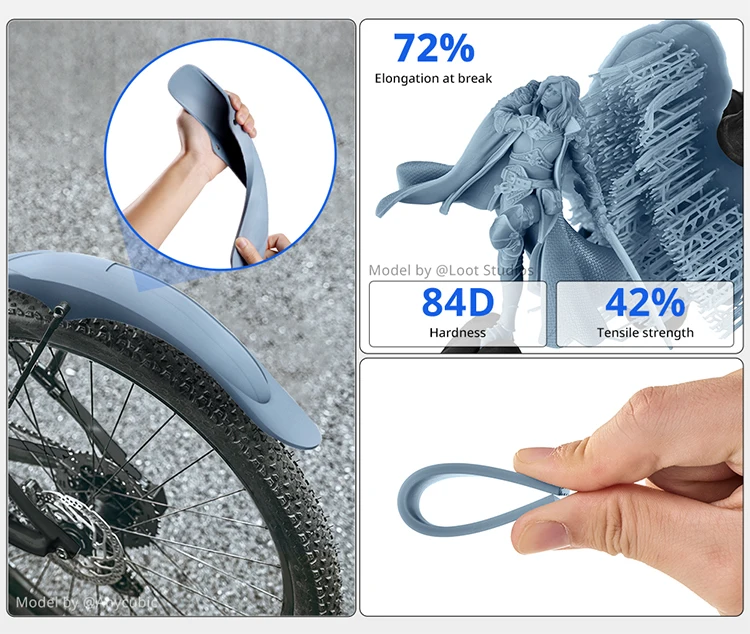 ANYCUBIC UV Tough Resin 2.0 Flexible 3D Printing Material For Photon Mono LCD 3D Printer 405nm High Precision 3D Printing Resion