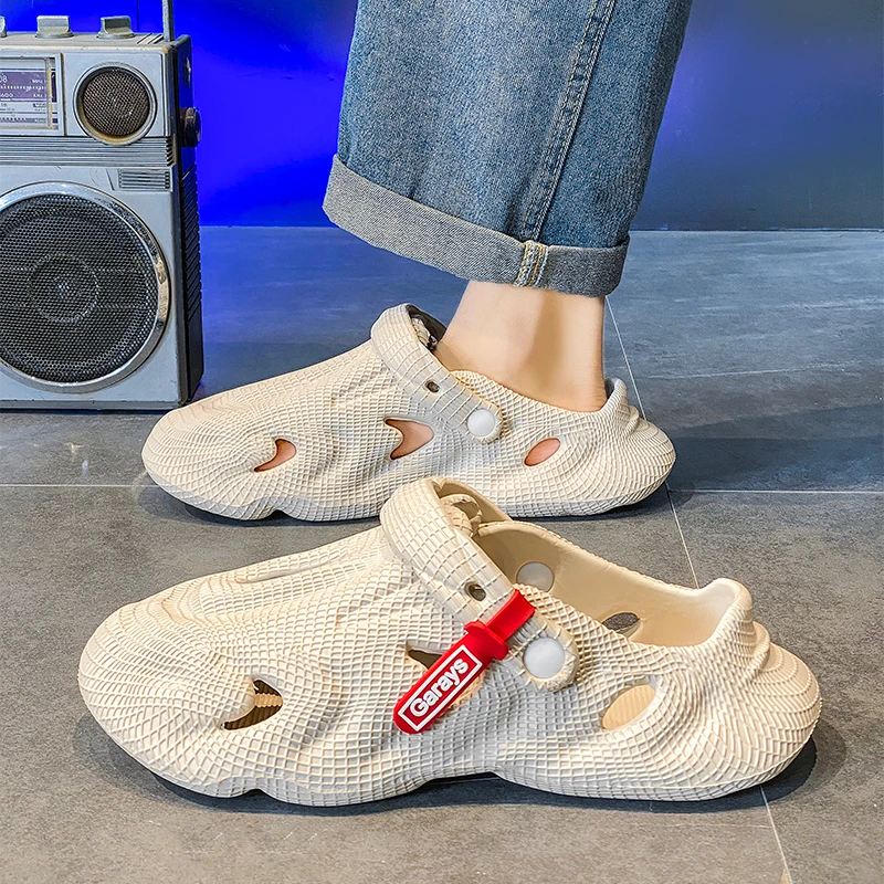 Baotou Hausschuhe für Damen und Herren Neue Sommer Outdoor-Sandalen und -Hausschuhe Rutschfest Geruchshemmend Sport Strand Dual-Use – Detail 10