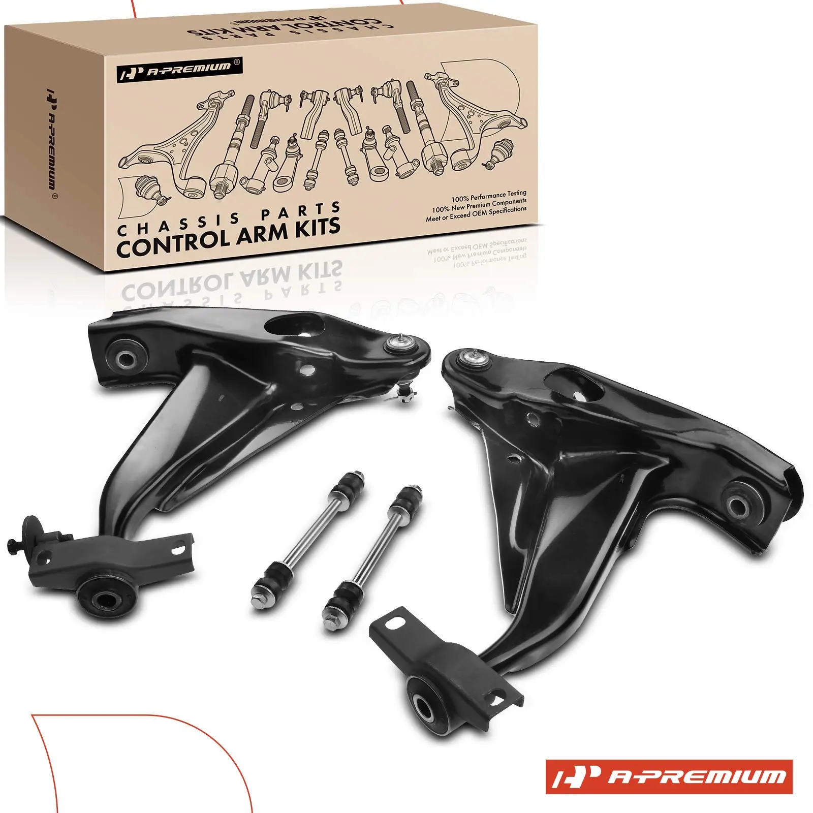 A-Premium 4x Front Control Arm with Ball Joint Sway Bar Link for Ford Explorer 2002-2005 Mercury Mountaineer 2002-2005