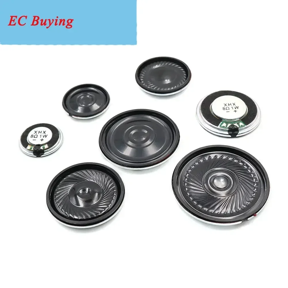 2 Buah 26MM 8 Ohm 1 Watt Bagian Pengganti Speaker Keras 26*5.3MM 8Ohm 1W Loudpeaker Casing Besi Magnet Internal 26 MM Tanduk