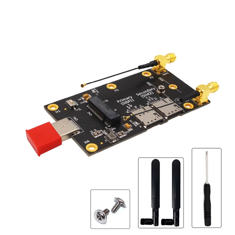 NGFF To USB 3.0 Board M.2 Key B Riser Card LTE 4G 5G To USB3.0 Dongle With Dual SIM Antenna For EM05 EM06-E EM12-G RM520N RM530N