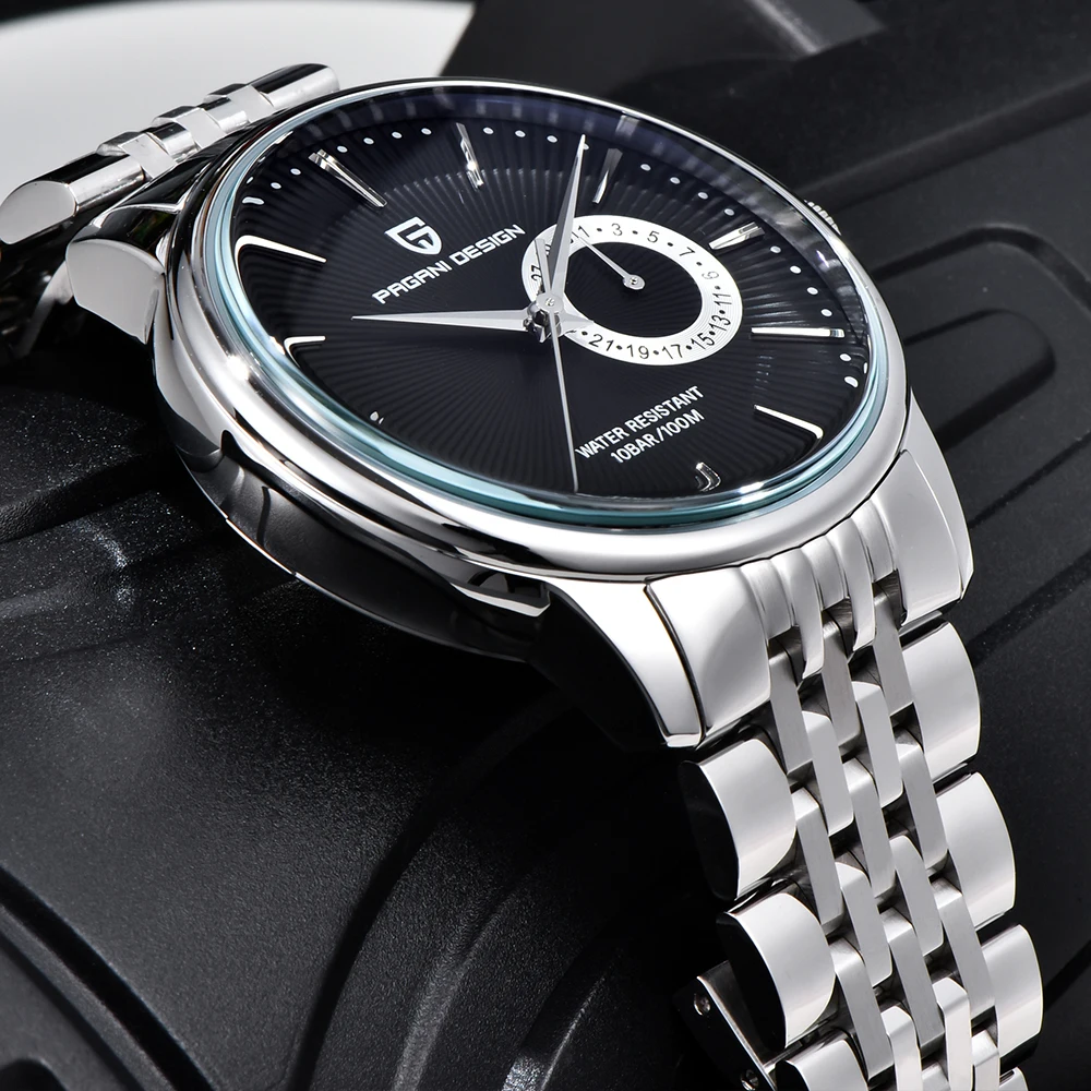 

Часы PAGANI DESIGN с кварцевым механизмом VH65, мужские часы, повседневные модные часы, водонепроницаемые до 10 бар, из нержавеющей стали, подарок для мужчин.