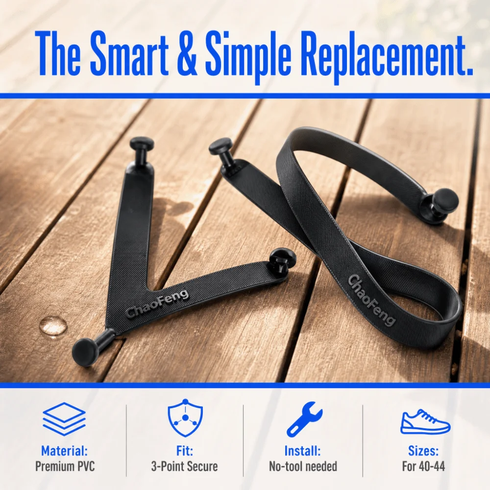 For Men Summer Flip Flop Replacement Strap Three-point Universal Thong Slipper Fitting Replaceable PVC Slipper Replacement Part