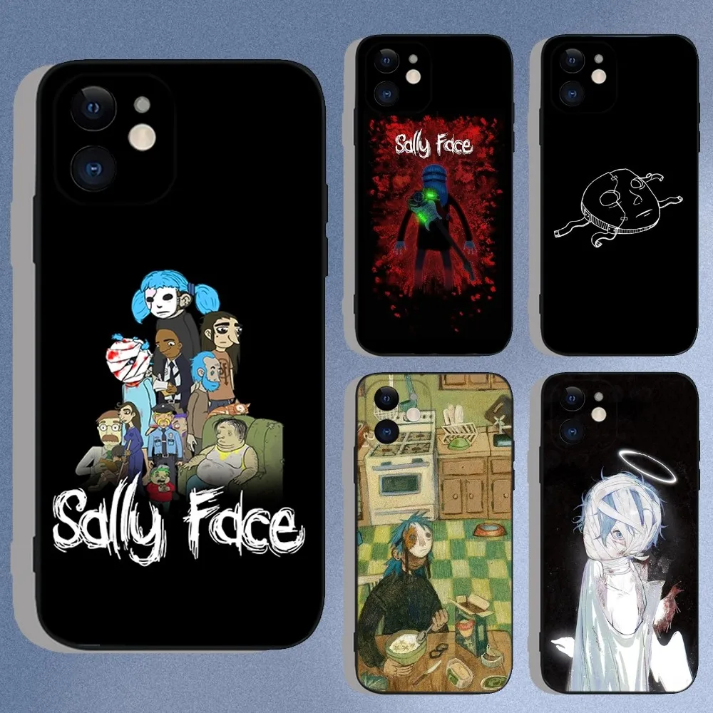 

Game Sally Face Phone Case For iPhone 16,15,14,13,12,11,XS,XR,X,8,7,Pro,Max,Plus,Mini Silicone Black Funda Cover Shell