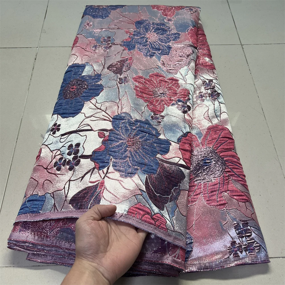 

Высококачественная африканская нигерийская тюлевая кружевная ткань 2026 года, жаккардовая органза с вышивкой гипюр для вечерних и выпускных платьев, 5 ярдов, YXZ193