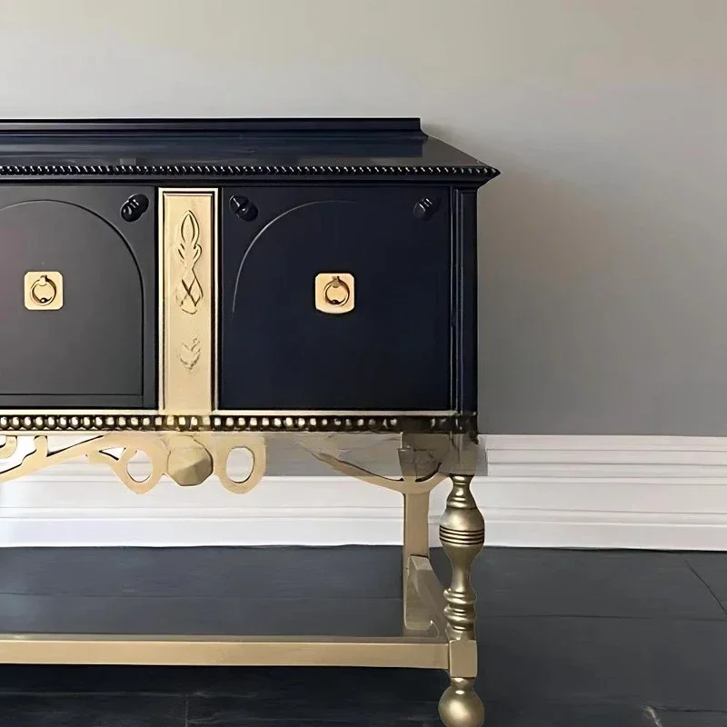 Шкаф на крыльце из цельного дерева во французском стиле ретро, европейская резьба