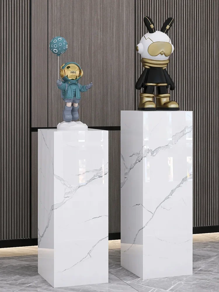 Living room porch hotel club exhibition hall marble sculpture ornaments base table crafts decorative rock base.