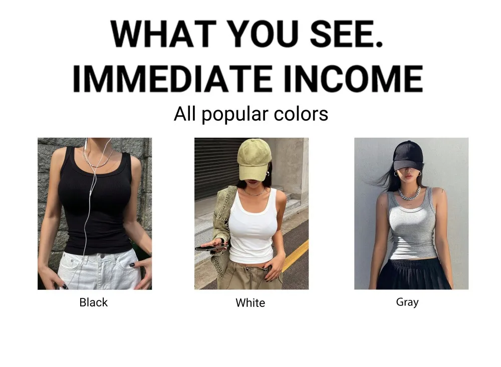 Sommer Einfarbige Tanktops aus Baumwolle für Damen Ärmellose Enge Gerippte Weiße Modische Strick-Weste mit Trägern Lässige Fitness Sportliche Basis-Kleidung – Detail 5