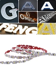 16.4ft Waterproof IP65 S Shape Tape Lighting 12V for Alpha Letter, 6mm Zigzag LED sticky Strip Lights 72LEDs/m for Luminous Sign