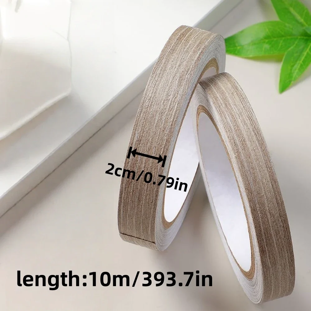 1roll 10mX2cm Furniture Self-adhesive Wood Grain Edging Tape PVC Self Adhesive Refurbished Self-adhesive Edge Band Thickened