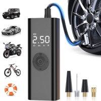 [3X Faster] 150PSI Tire Inflator Portable Air Compressor - Cordless Tire Pump - Digital Gauge, LED&USB-C for Car/Moto/Bike/Balls