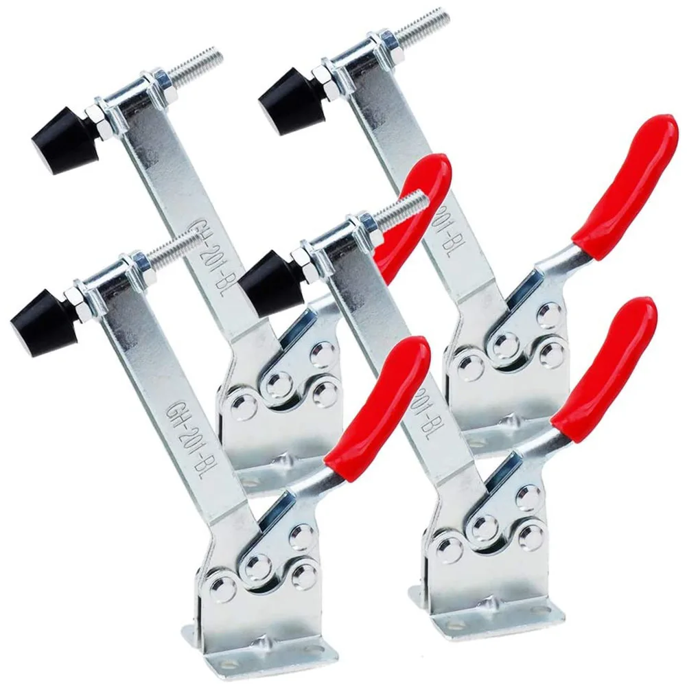 198 Lbs GH-201 Horizontal Toggle Clamp  Quick-Release Vertical Toggle Clamp  Hand Clip Tools Clamps  For Woodworking 