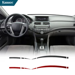 Carbon Fiber Instrument Panel Stickers Trim Strip For Honda Accord Coupe/Sedan 2008-2012 Car Interior Decorative Accessories
