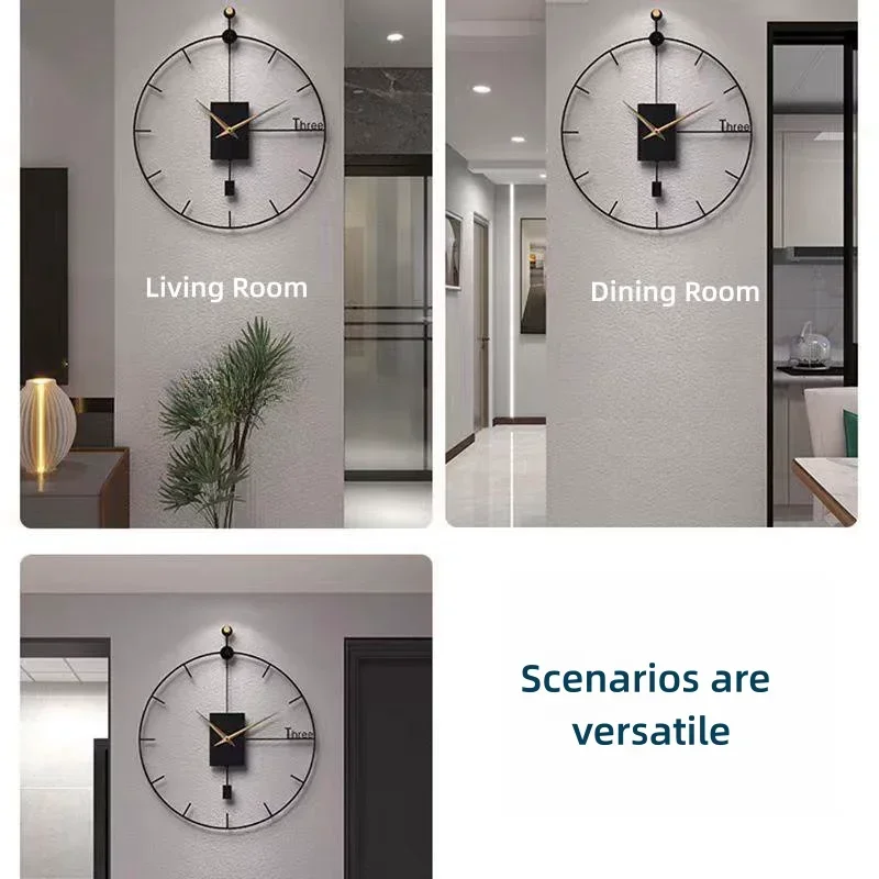 Clock Wall Clock Living Room 2023 New Net Red Atmosphere Fashion Wall Watch Modern Simple Creative Wall Decorative Clock